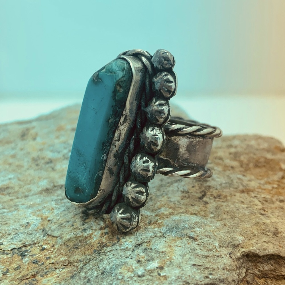Sterling silver turquoise Native American ring size 7